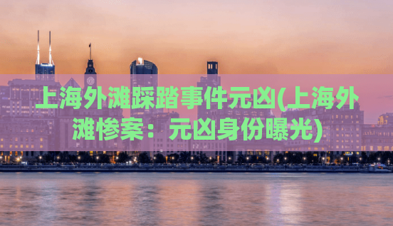 上海外滩踩踏事件元凶(上海外滩惨案：元凶身份曝光)