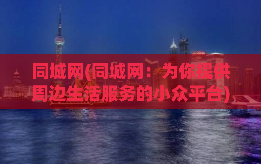 同城网(同城网：为你提供周边生活服务的小众平台)