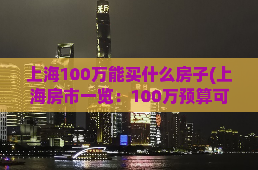 上海100万能买什么房子(上海房市一览：100万预算可买到哪些房产？)