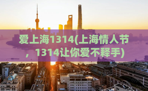 爱上海1314(上海情人节，1314让你爱不释手)