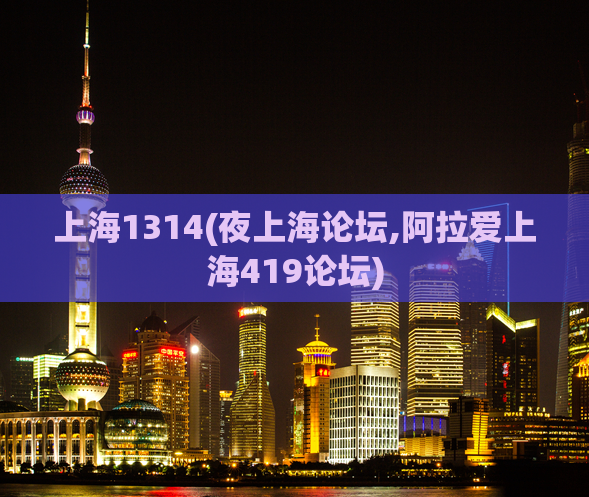 上海1314(夜上海论坛,阿拉爱上海419论坛)