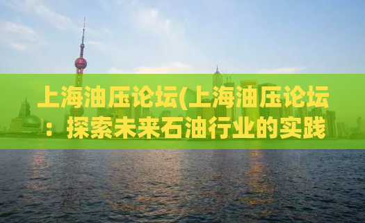 上海油压论坛(上海油压论坛：探索未来石油行业的实践交流平台)