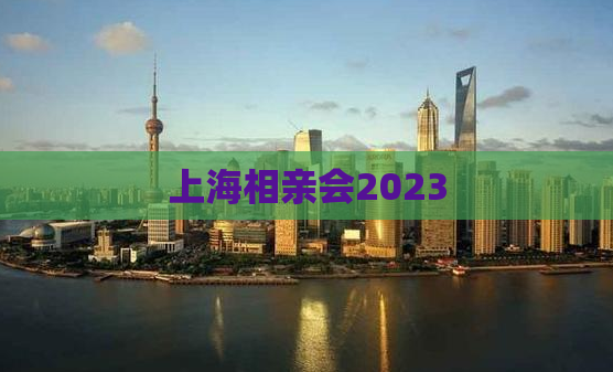 上海相亲会2023